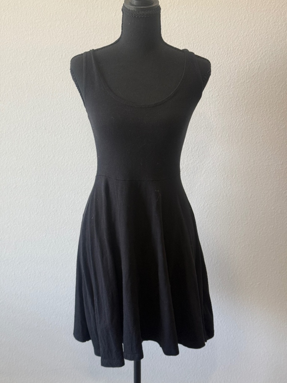 Black mini swing skater dress